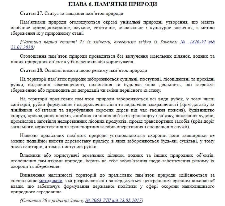Що таке пам'ятник природи?
